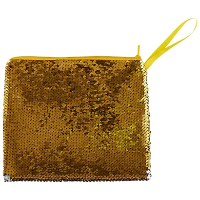 Сумка-шоппер с пайетками на молнии (24х20) (текстиль) - фото 2