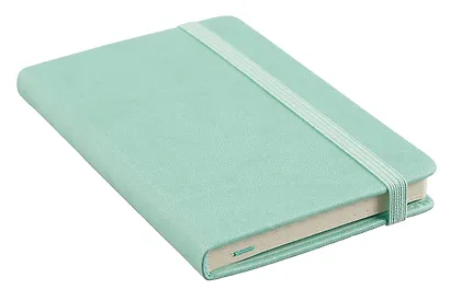 Записная книжка А6- 96л кл. "JOY BOOK. Ментоловый" 7БЦ, иск.кожа, тонир.форзац, тонир.блок, скругл.углы, сшит.блок, ляссе, резинка, карман на задн.форзаце - фото 2