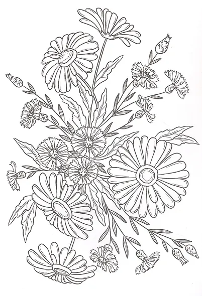 Цветочные фантазии. Лучшая раскраска - фото 3