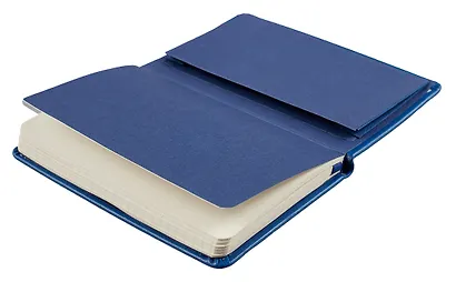 Записная книжка А6- 96л кл. "JOY BOOK. Синее озеро" 7БЦ, иск.кожа, тонир.форзац, тонир.блок, скругл.углы, сшит.блок, ляссе, резинка, карман на задн.форзаце - фото 4