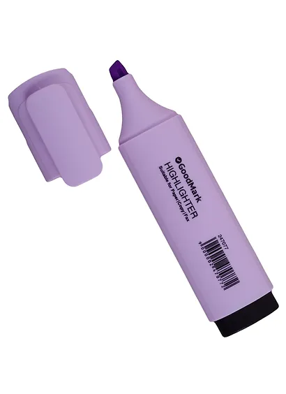 Текстовыделитель GoodMark, пастельный лавандовый - фото 3