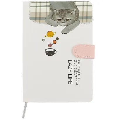 Блокнот с магнитной застёжкой «Кот. Lazy life», 256 страниц, А5 - фото 1