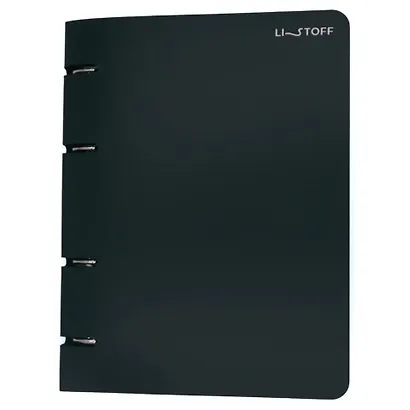 Тетрадь 80 листов, клетка, "Onyx" на кольцах - фото 4