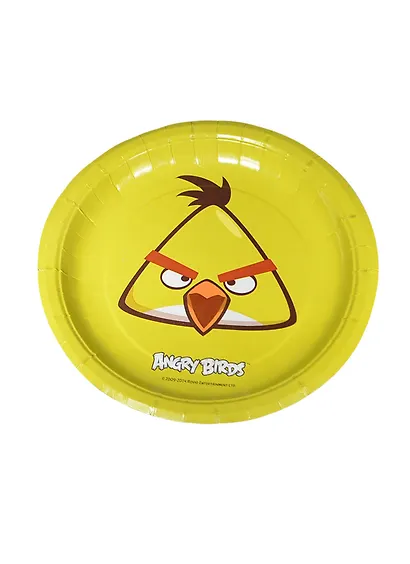 Angry Birds одноразовая картонная тарелка Желтая птица (6шт) - фото 1