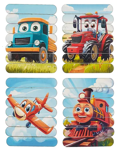 Пазл-палочки  "Транспорт" 5 картинок - фото 4