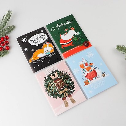 Записная книжка «Новогодний микс» А6, 32 листа в клетку, Sima Land, в ассортименте - фото 2