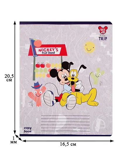 Тетрадь в клетку Hatber, "Микки Маус (Disney)", 12 листов, в ассортименте - фото 2