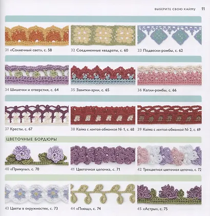 75 узоров для вязания крючком. Вяжем кайму и бордюры - фото 5