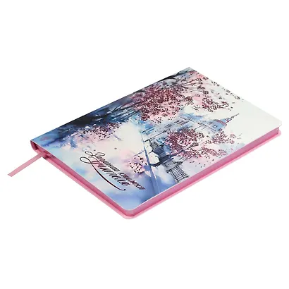 Ежедневник учителя А5 120л "ВЕСЕННИЙ ГОРОД" кожзам, ляссе - фото 3