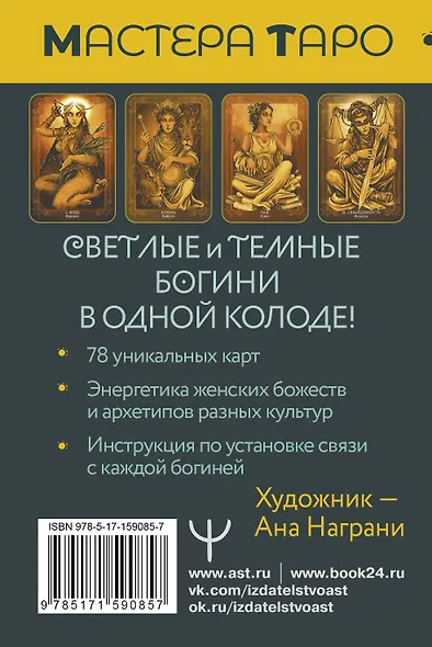 Таро Светлых и Темных богинь. Для гадания, защиты и работы с женскими энергиями - фото 2