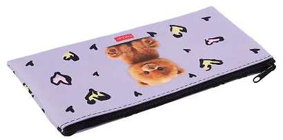 Пенал-косметичка "Пушистый мишка" 20,5*11см, на молнии мягкий - фото 3