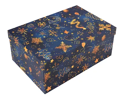Коробка подарочная "НОЧНЫЕ ГРЕЗЫ" 30.5*20*13см, Новый год, картон - фото 1