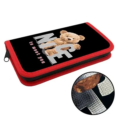 Пенал 1 отделение "Мишка NICE" 19*11 см - фото 5