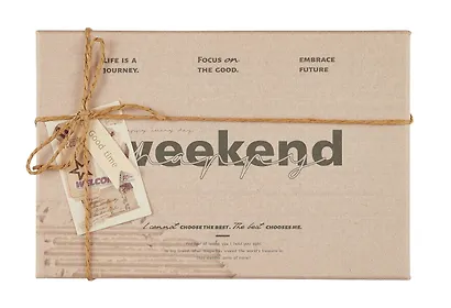 Коробка подарочная "Weekend" 18*14*7см, картон - фото 4