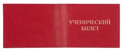 Обложка для уч.билета 11*8 см красный, кожзам, карманы - фото 3