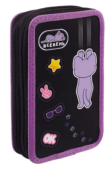 Пенал 2 отделения "Всё лень" 19*11 см - фото 2
