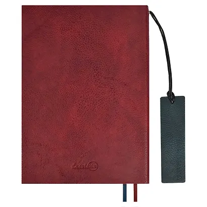 Ежедневник недат. А5+ 160л 175x245 "Шеврет" бордовый, иск.кожа, мягкий переплет, блинт.тиснение, офсет, ляссе. - фото 9