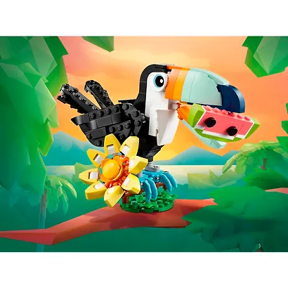 31173 Конструктор детский LEGO Creator 3-in-1 Дикие животные: тропический тукан, 225 деталей, возраст 7+ - фото 12