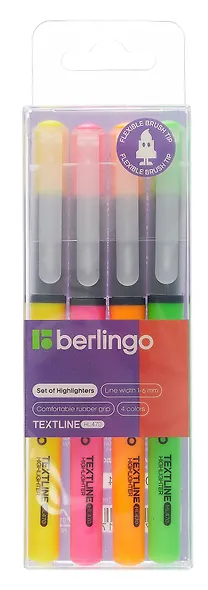 Текстовыделители 4 цвета "Textline HL470" - фото 3