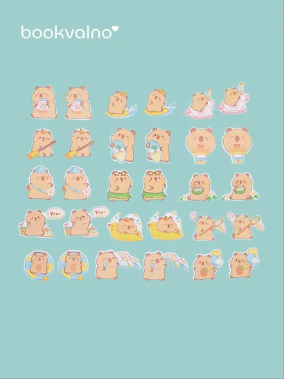 Набор стикеров Капибара 4 - фото 2