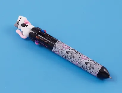 Ручка шариковая автоматическая 10 цветов "Кошечки", в ассортименте - фото 7