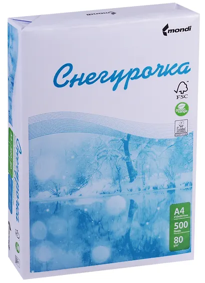 Бумага "Снегурочка", А4, 500 листов - фото 2