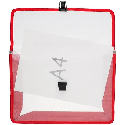 Портфель А4 прозр.пластик, красный кант - фото 3