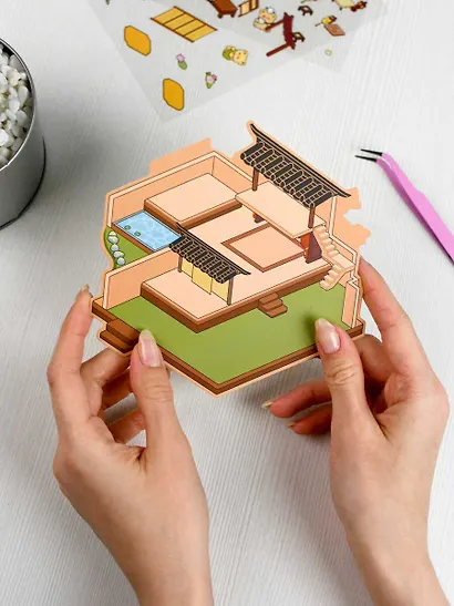 Набор наклеек с полем для создания миниатюрных сцен, размер 150х125 мм - фото 10