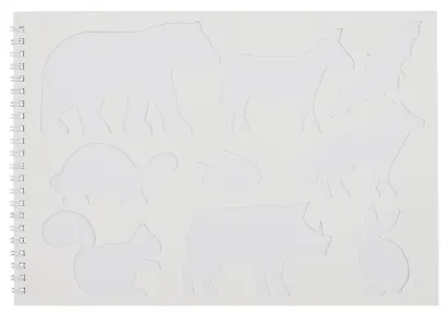 Альбом для рисования 20л А4 "Лисенок-велосипедист" гребень, мел.картон, выб.лак, 1л трафарет - фото 2