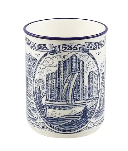 Кружка фарфоровая "Самара" кобальт (060-55) - фото 2