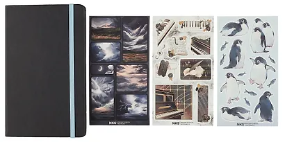 Книга для записей А5 120л тчк. "Joy Book. Thunder sky feat. NKS" иск.кожа, тв.переплет, ляссе, резинка, наклейки, инд.уп. - фото 4