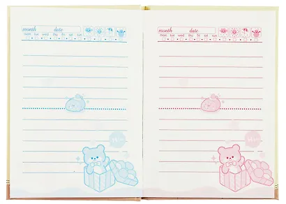 Записная книжка А6+ 46л лин. "Yummy Capybara" карт.коробка с замочком, ассорти - фото 11