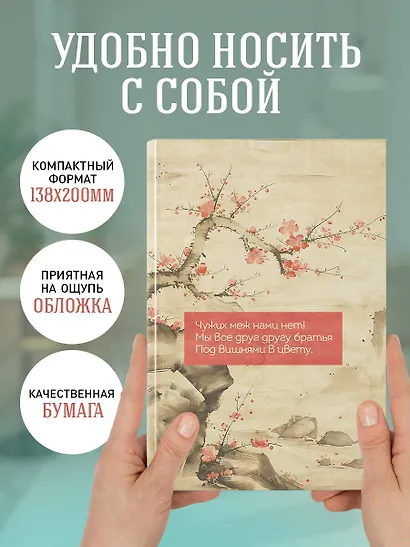 Ежедневник недат. А5 72л "Вишни в цвету" - фото 5