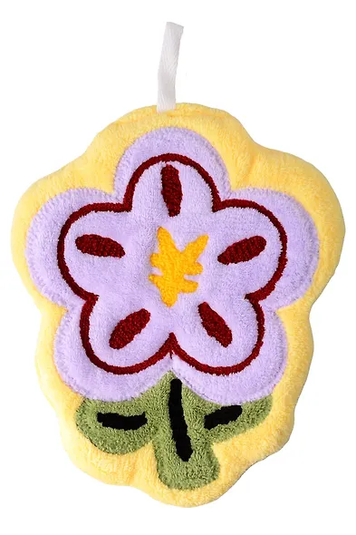 Полотенце Цветок сиреневый (флис) (20х24) (12-towel-202508-4) - фото 2