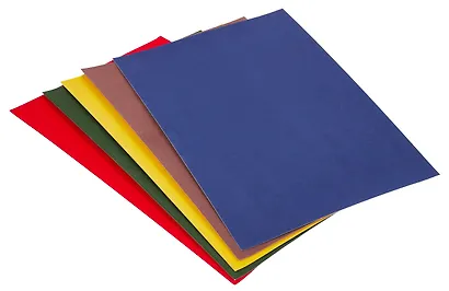 Картон цветной 5 цветов, 5 листов А4 "Девочка с зонтом" бархатный, в папке - фото 5