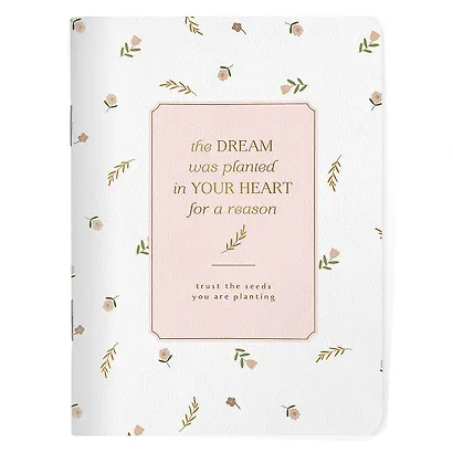 Записная книжка А6 32л кл. "April", белый, карт.обл., спираль, микротекстурирование, ламинация, тиснение золотой фольгой - фото 1