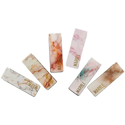 Магнитные закладки "Мрамор. Золото", 6 штук - фото 2