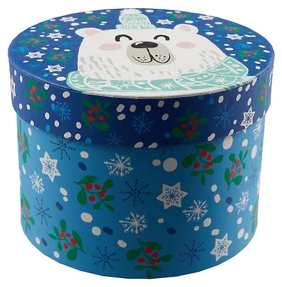 Коробка подарочная "Зимний мишка" 16*11,5см, Новый год, картон - фото 3