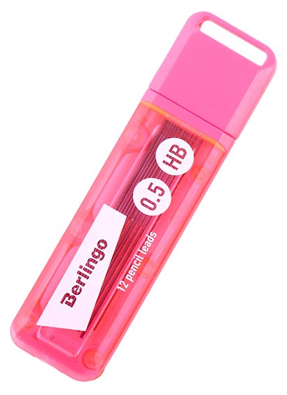 Грифели для механических карандаше, Berlingo, 0,5 мм, HB, 12 штук - фото 4