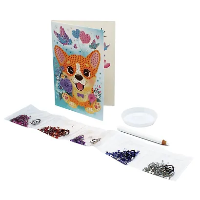 Набор для творчества ORIGAMI/Оригами Алмазные узоры. Открытка. Радости и веселья! Корги 06164 - фото 3