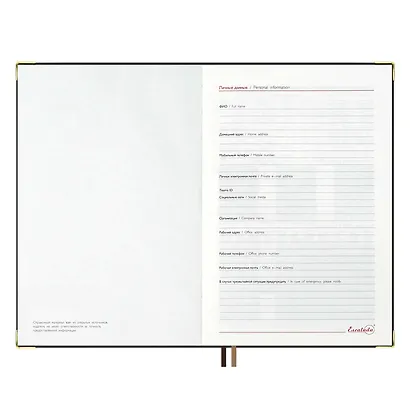 Ежедневник недатированный А5 160 листов "Шеврет глосс" коричневый, мягкий переплёт, искусственная кожа - фото 8