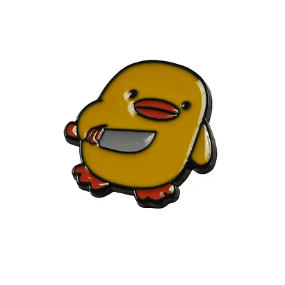 Набор металлических значков (3шт.) (Значок Лягушка Значок Уточка с ножом Значок Голубь с хлебом) (металл) (упаковка) - фото 4