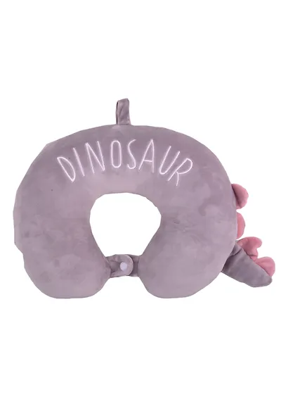 Подушка на шею с кнопкой «Динозаврик с гребешком», (25х30 см), (цвет в ассортименте) - фото 4