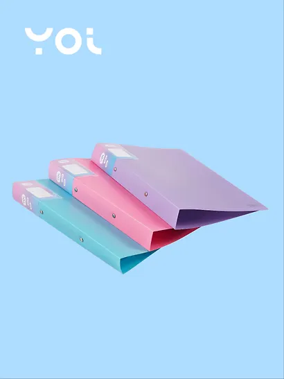 Папка 2 кольца А4 40 мм "Pastel" пластик 0,7 мм, Yoi - фото 2