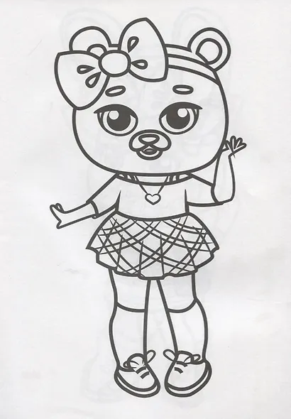 РАСКРАСКА А4 эконом. МОДНЫЕ ЗВЕРЯТА - фото 3