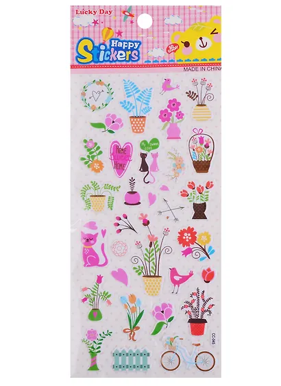 Наклейки зефирные Мой сад микс CC-045-048 - фото 1