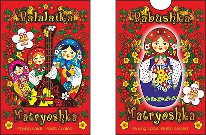 Карты сувенирные Матрешка цвет красный - фото 1