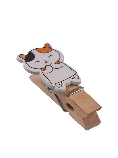 Набор Прищепки декоративные с веревкой 10 шт. Собачки+Прищепки декоративные с веревкой Котики (10шт) (11-22535-8396) (упаковка) - фото 12