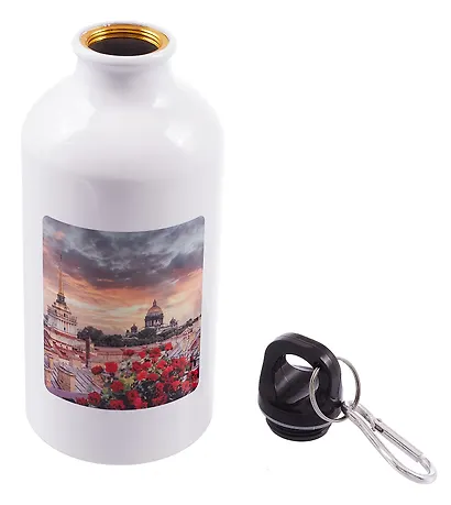 Бутылка с карабином СПб В Петербурге хочется потерять себя (металл) (500мл) (БМ2025-45) - фото 3