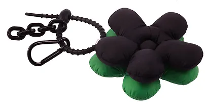 Брелок-обвес на сумку «Цветочек Черный/Зеленый», текстиль - фото 4